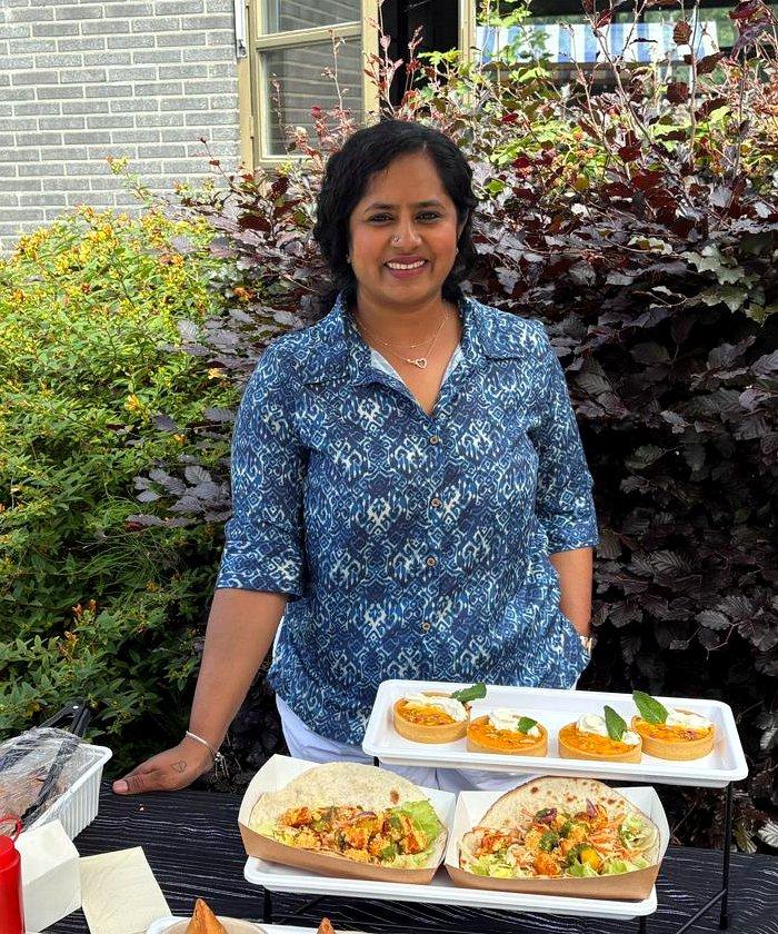 Roopa Gokul, founder of The Divine Kitchen, at a local food market stall
